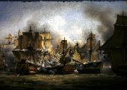 Louis-Philippe Crepin The Redoutable at the battle of Trafalgar Sweden oil painting artist